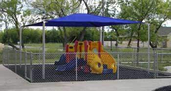 SoftTop Carport Used as Playground Cover
