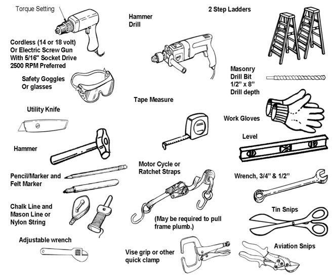 Metal building kit tools