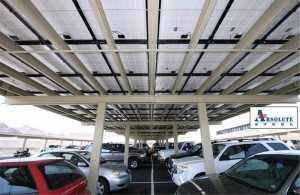 Commercial parking structure solar