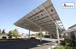 Solar canopy for commercial parking