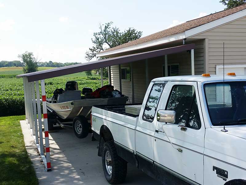 Carport Installation with Family